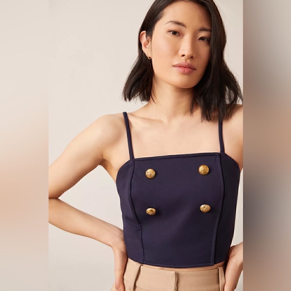 Anthropologie Eva Franco Ponte Trench Blouse Size 10